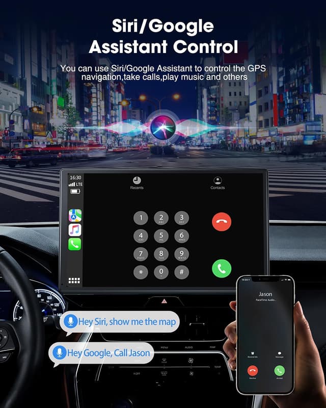 Thumbnail 6 de LAMTTO 9-inch Wireless Car Stereo with CarPlay