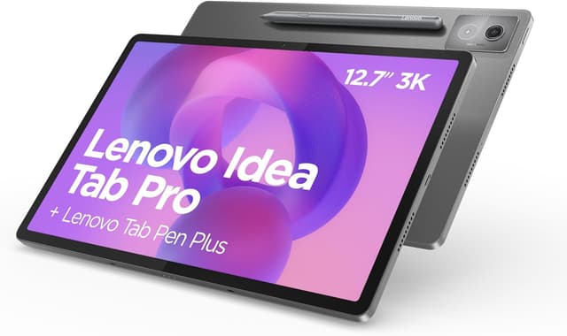 Detalle de Lenovo Idea Tab Pro Android Tablet (12.7-inch) | MediaTek Dimensity 8300 | 256GB | Wi‑Fi 6E | 8GB RAM | Luna Grey + Pen