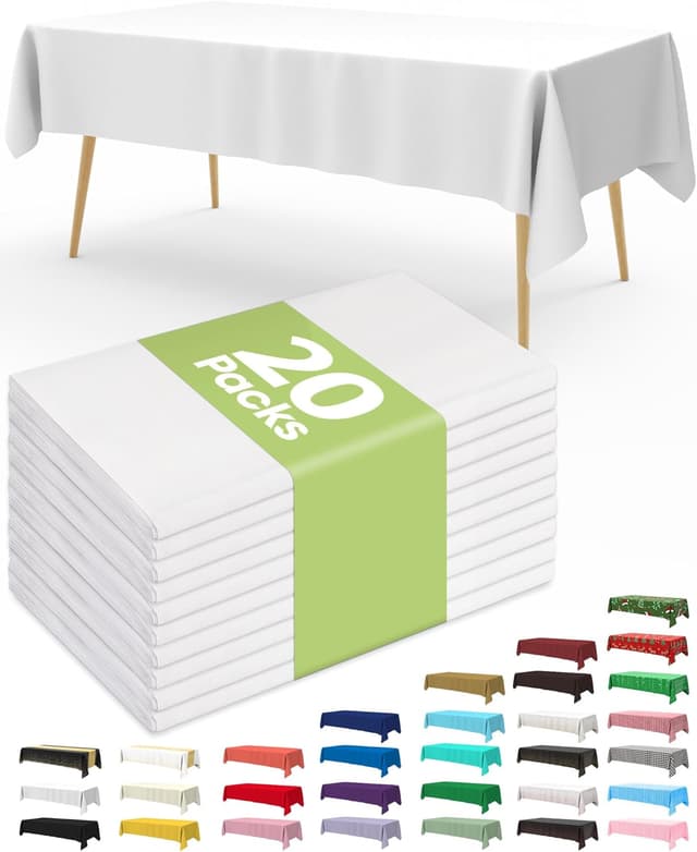 Imagen de Pureegg Plastic Table Cloth 54 x 108, 20 Pack 🧻 en OfertitasTOP
