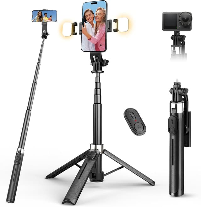 Detalle de RISEOFLE 43" Selfie Stick Tripod with Light