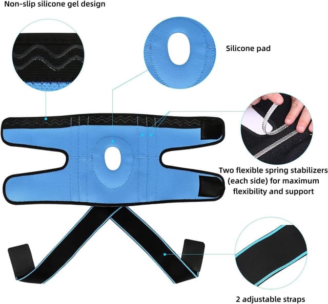 Detalle de TOVIKI TOVIKI Adjustable Open-Patella Neoprene Compression Knee Brace for Arthritis & Meniscus Pain Relief