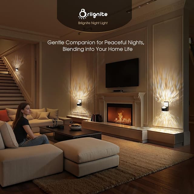 Thumbnail 6 de Briignite Night Light Plug-in Projector (LED) with Dual Up & Down Galaxy Glow, Dimmable Warm White (3000K)