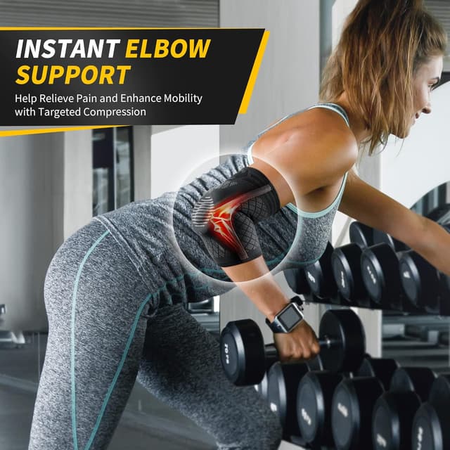 Detalle 2 de CAMBIVO 2x Ellenbogenbandage Herren Damen 🩹
