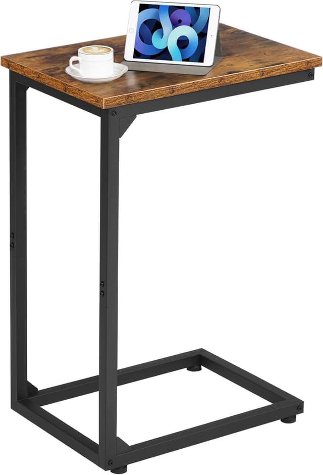 Detalle de AMHANCIBLE C-Shaped Side Table (UHET02CBR-1) for small spaces