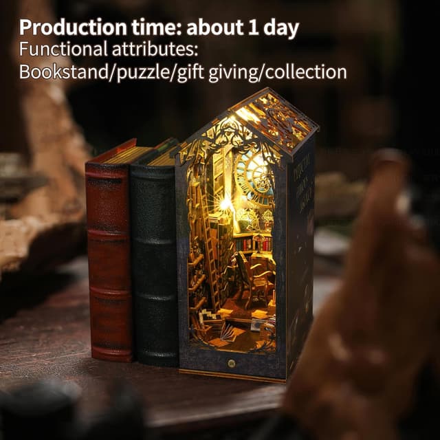 Thumbnail 5 de DIY Book Nook Kit Book Scaffale con LED