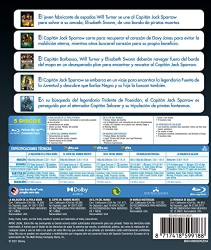 Detalle 2 de Divisa HV Piratas del Caribe Blu-ray Pack