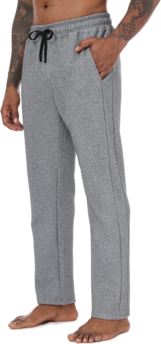 Detalle de Yageshark Jogginghose Herren Baumwolle mit Stretch – atmungsaktive Trainings- und Freizeithose mit Taschen