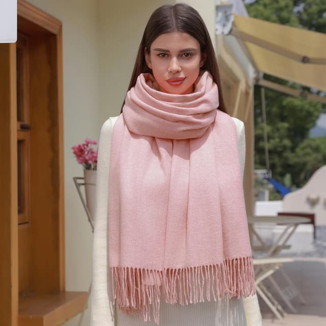 Detalle 2 de RIIQIICHY Women’s Pashmina-Style Scarf Shawl Wrap (Soft, Warm, Large Size)