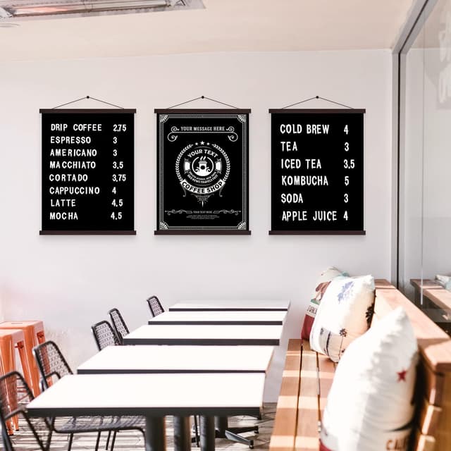 Detalle de Benjia magnetische Posterschiene (61 x 91,5 cm) aus Nussbaum – veränderbar ohne Klebestreifen