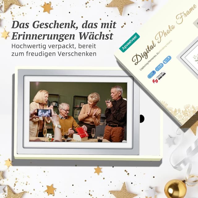 Thumbnail 6 de Apveelveer Digitaler Bilderrahmen 10,1 Zoll WLAN