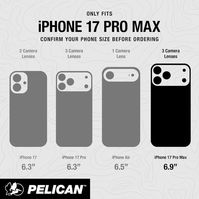 Detalle de Pelican Shield iPhone 17 Pro Max Rugged Case 24ft