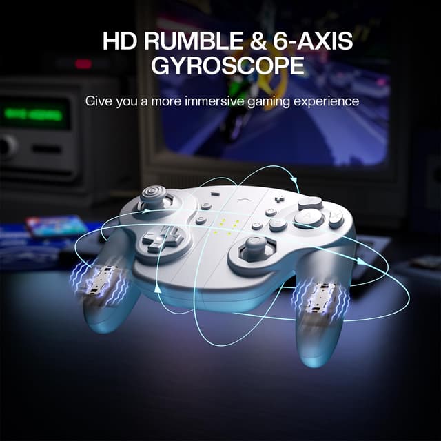 Thumbnail 6 de NYXI Wizard 2 GameCube Switch Controller – drahtlos mit TMR-Hall-Joysticks, einstellbaren Triggern und NFC