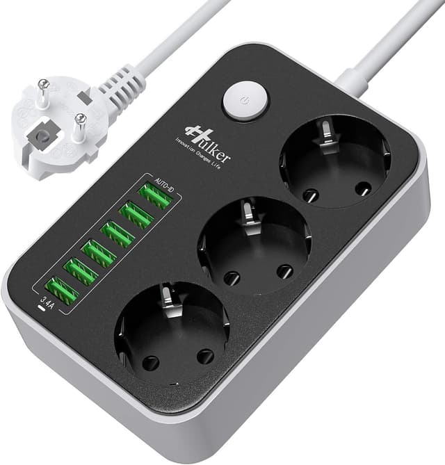 Detalle de Hulker Steckdosenleiste mit 6 USB Ports