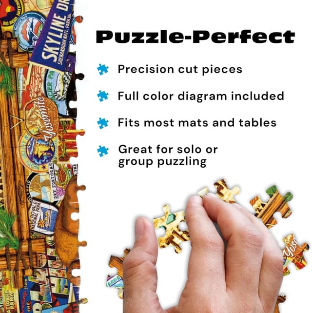 Detalle de Buffalo Games Kate Ward Thacker Our National Parks Collage 2000-Piece Jigsaw Puzzle (38.50 x 26.50)