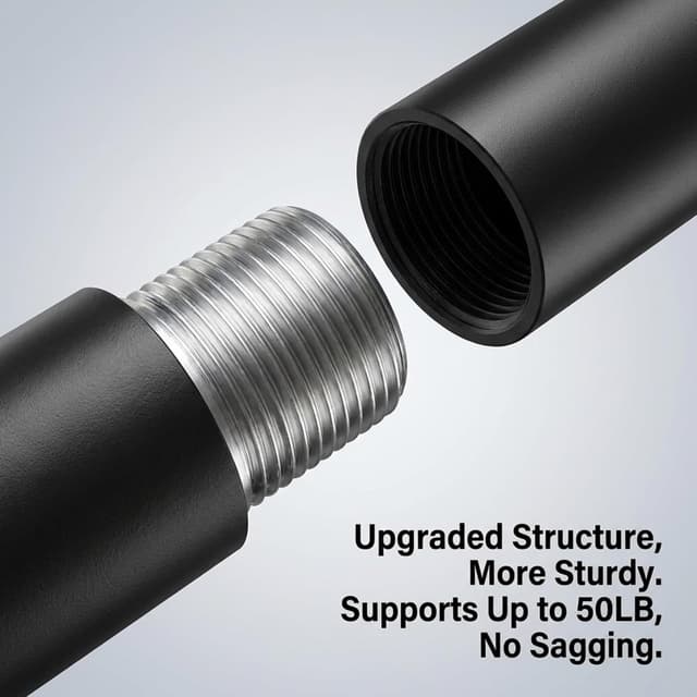 Detalle 2 de IFELS Heavy Duty Curtain Rods 66-120" 🪟