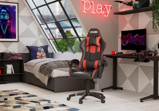 Detalle 2 de KUBO Silla Gamer Ergonómica con Reposacabezas y Elevación 🚀