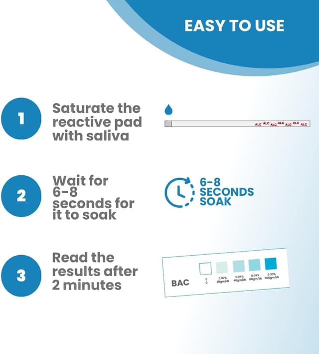 Thumbnail 2 de Test de alcohol en saliva 10 uds