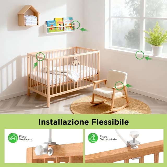 Thumbnail 3 de YESIMOM Supporto universale per baby monitor con attacco 1/4″ 🎥