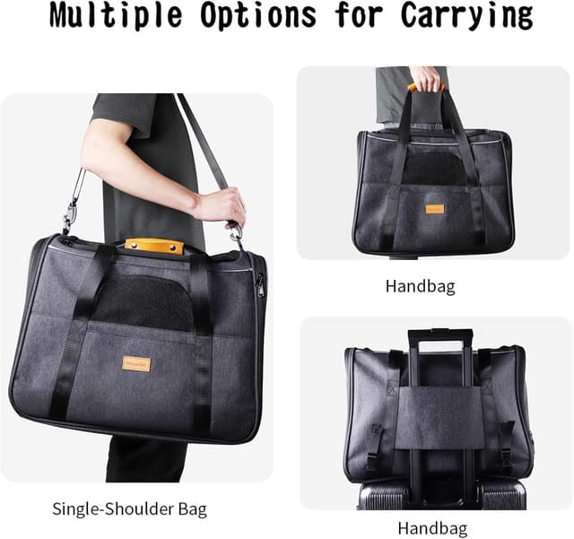 Detalle 2 de Morpilot Airline Approved Top-Opening Cat Carrier (L) - Grey, for cats up to 9kg