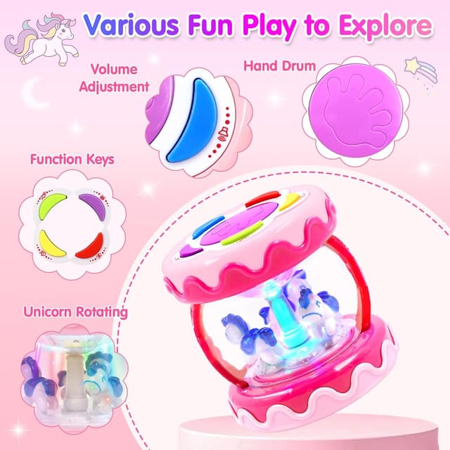 Thumbnail 5 de Unicorn Carousel Rotating Projector Light Up Toy ðŸŽ