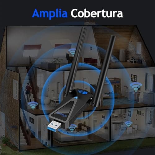 Thumbnail 4 de ElecMoga Adaptador WiFi USB 1300Mbps