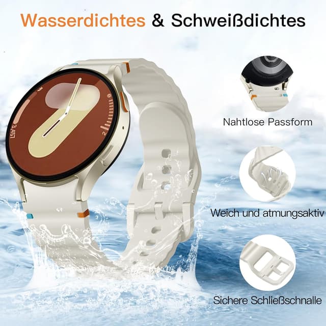 Detalle 2 de Mastten Silikonarmband für Galaxy Watch 40 mm