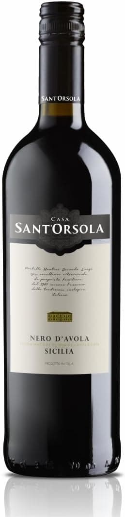 Detalle 2 de Sant'Orsola Nero d'Avola Sicilia Vino Tinto Italiano - 6x750ml 🍷