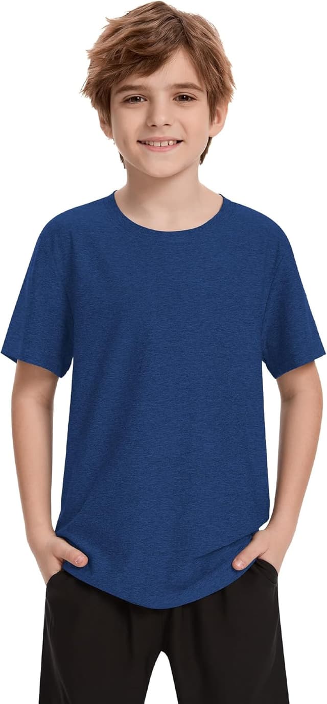 Detalle 2 de NebuKinex Boys 6-Pack Athletic Shirts (Youth, Quick-Dry, UPF 50+)