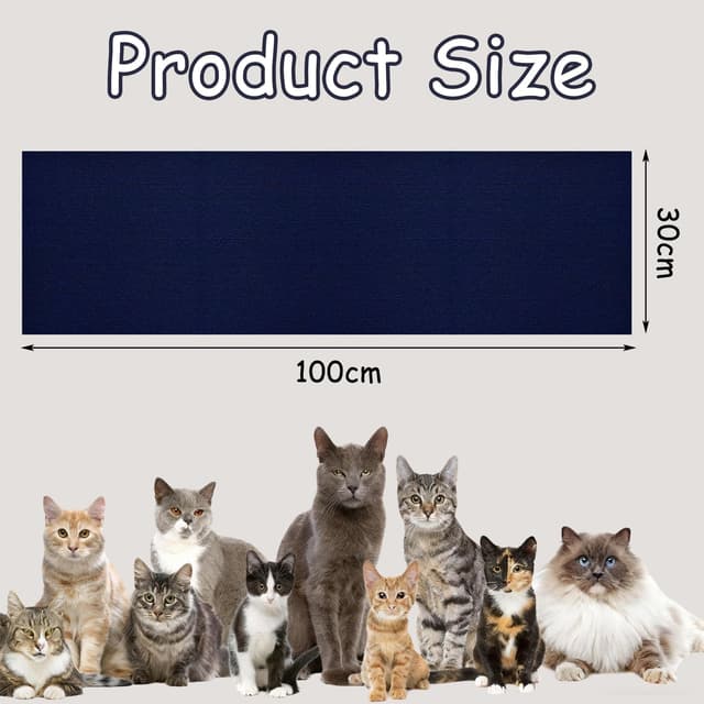 Detalle de Xynovate tappetino tiragraffi adesivo per gatti blu, riutilizzabile e tagliabile