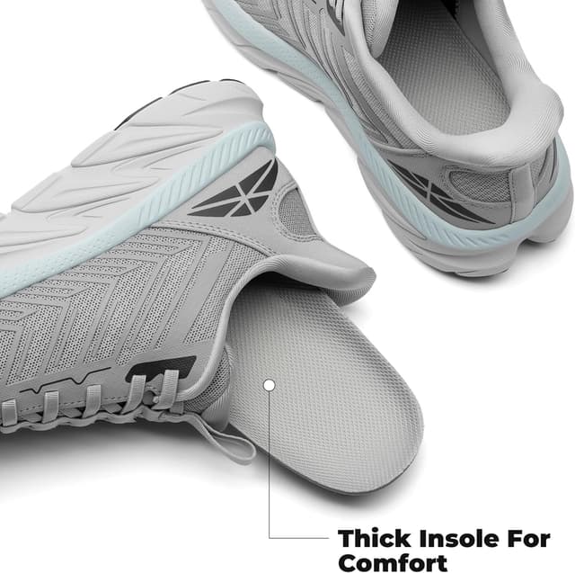 Detalle de ALLSWIFIT Slip-On Women’s Walking & Training Sneakers (Cushioned, Breathable, Non-Slip)