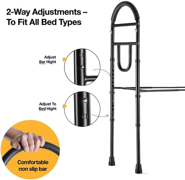 Thumbnail 5 de Medical King Bed Rails 2-Height Adjustable