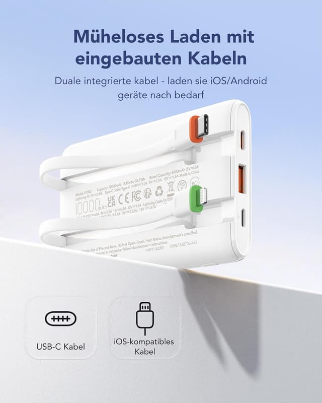 Detalle 2 de VEGER Power Bank 10000 mAh 22,5W