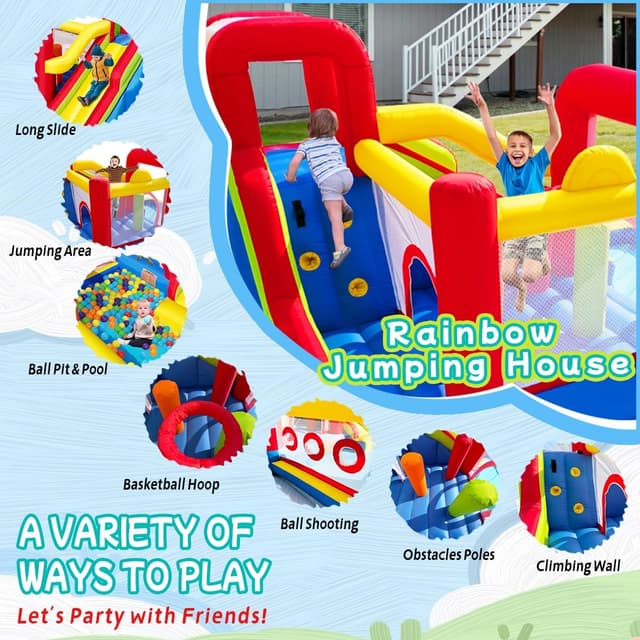 Detalle de Hongcoral Bounce House Inflatable with Slide