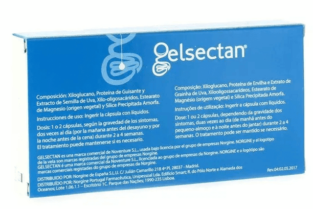 Detalle 2 de Gelsectan 60 Cápsulas 60 cápsulas para la salud intestinal