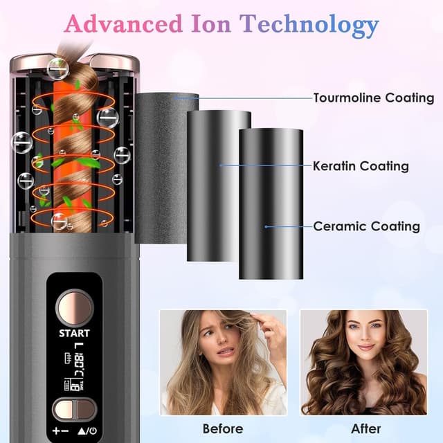 Detalle 2 de CFEN Lockenstab Automatisch Kabellos 6 Stufen