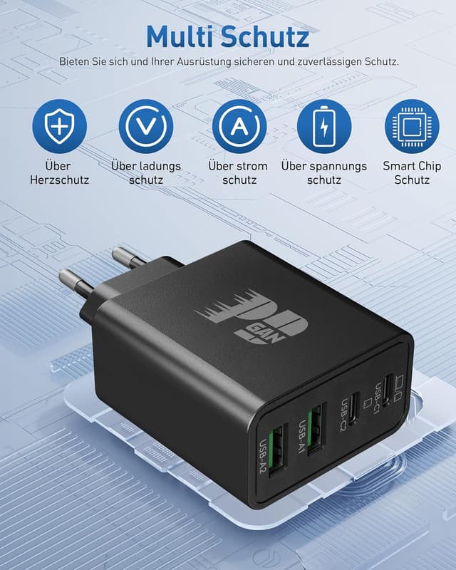 Thumbnail 3 de 65W USB C Ladegerät 4-Port GaN