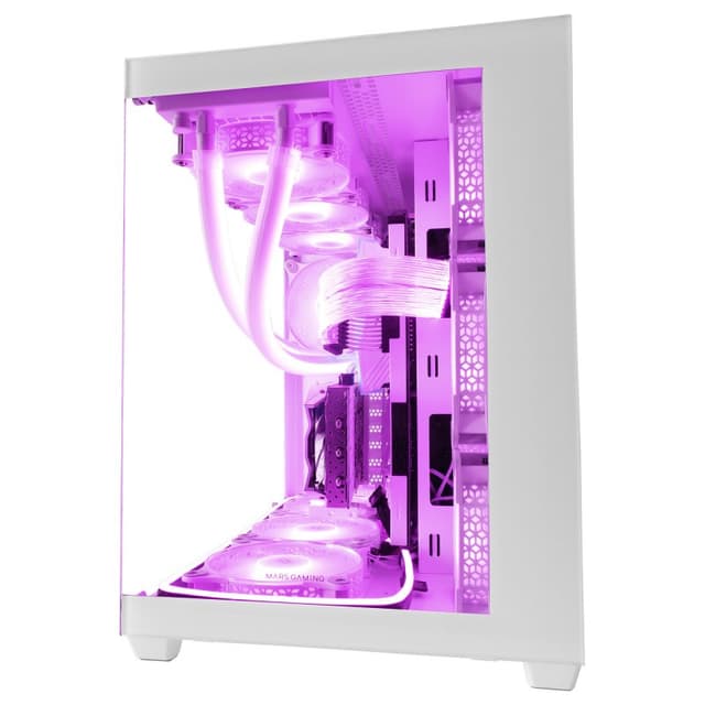Detalle 2 de Mars Gaming MCV4 Torre XXL E-ATX con cristal templado sin marco (blanco)
