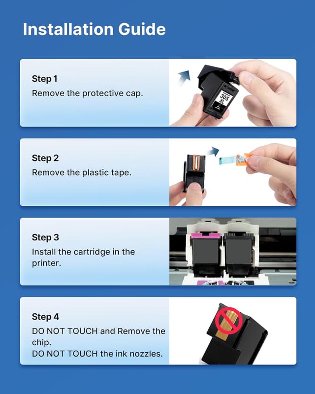 Thumbnail 6 de 305XL ink cartridges (Black & Tri-colour) 2-pack for HP 305XL printers