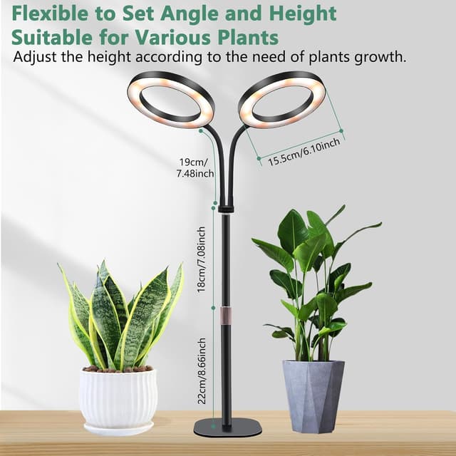 Thumbnail 4 de Lámpara LED de Crecimiento Interior 🌱 Doble Cabezal Ajustable