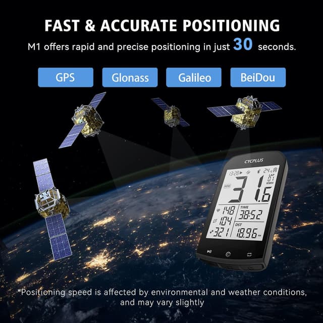 Thumbnail 2 de CYCPLUS M1 GPS Fahrradcomputer kabellos