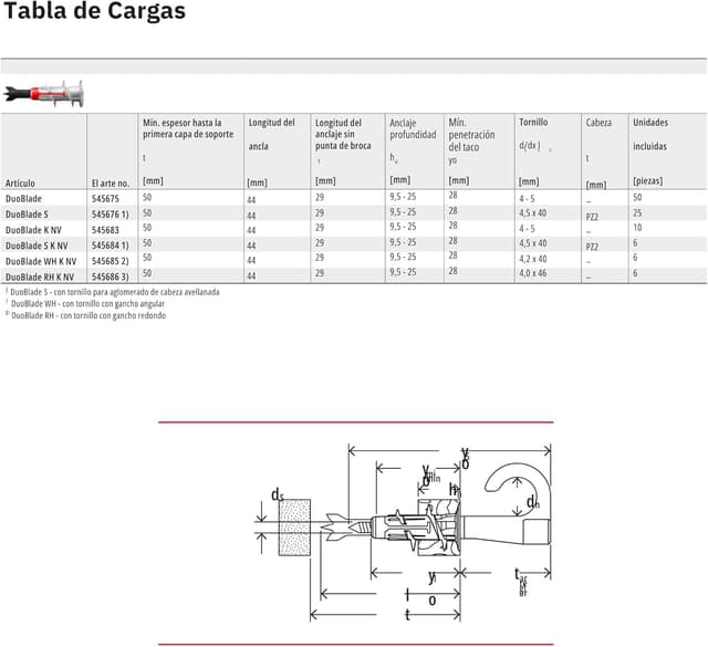 Thumbnail 5 de fischer DuoBlade tacos autoperforantes 20 uds