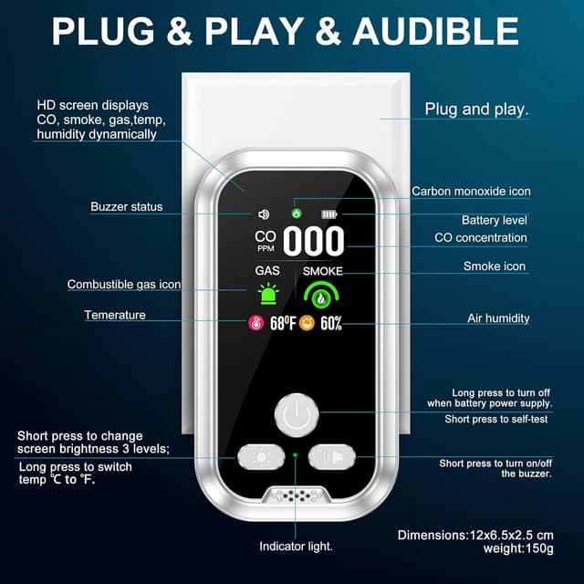 Thumbnail 4 de Gedsffati HD11-CGS Rilevatore 5 in 1