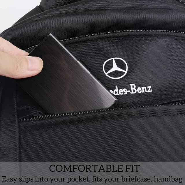 Thumbnail 6 de DMFLY Slim Stainless Steel Business Card Holder (Metal Card Case) – Buckle Style Shut