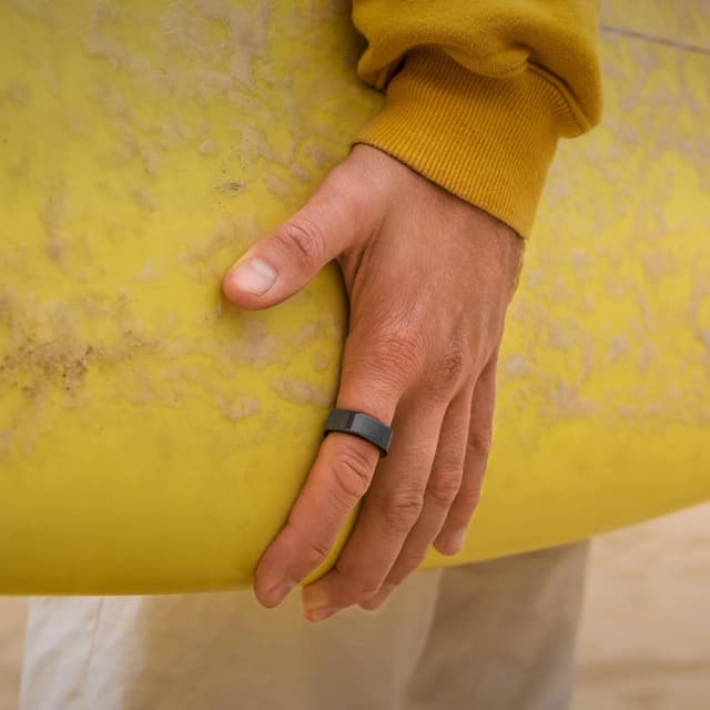 Detalle de Oura Gen3 Heritage Smart Ring (Size 12, Stealth) – sleep, heart rate and fitness tracking