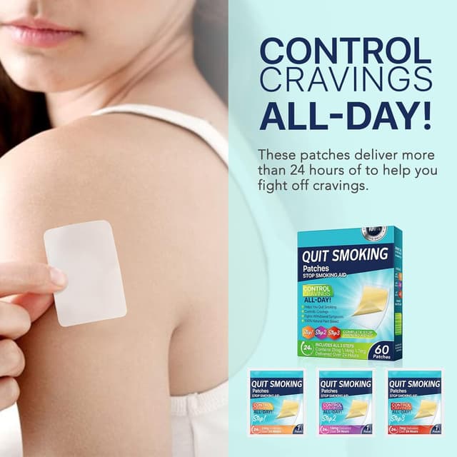 Detalle de 60Pcs Quit Smoking Patches (Step 1–3) 2-Week Kit Quit Smoking Stickers