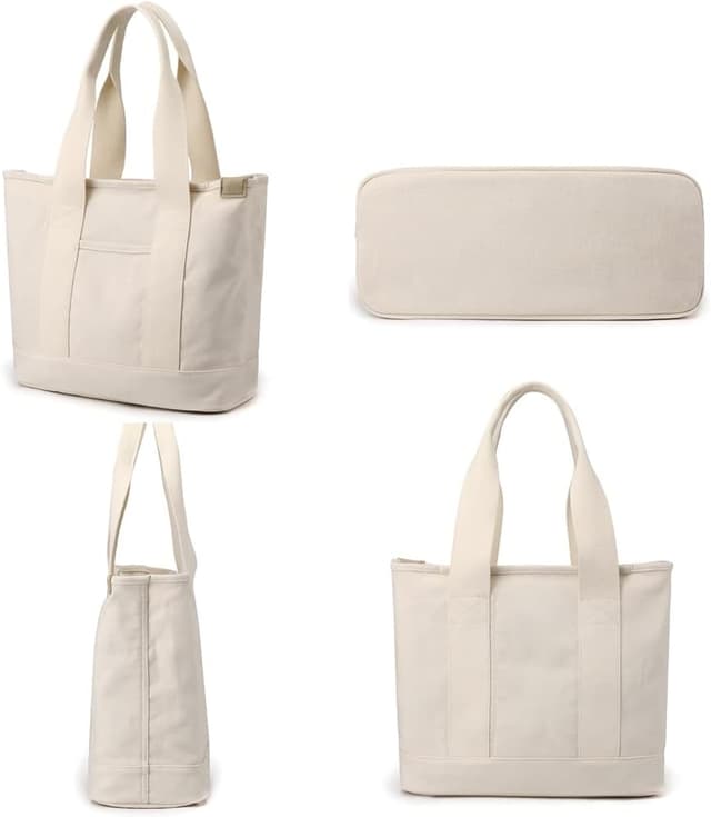 Thumbnail 6 de zhongningyifeng Women’s Canvas Tote Bag with Top Handle – Large Capacity Shopping & Work Bag