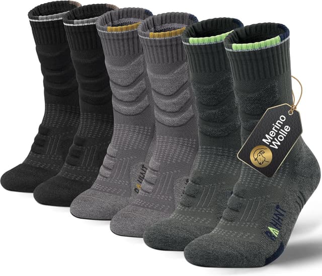 Detalle de Rahhint Calcetines Merino de senderismo 3 pares