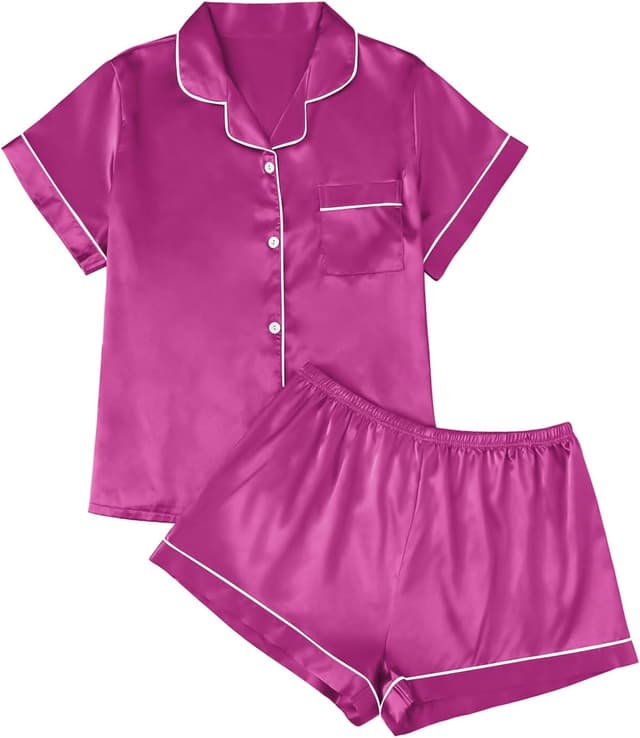 Detalle de LILLUSORY Silk Satin Pajama Set 2-piece sleepwear