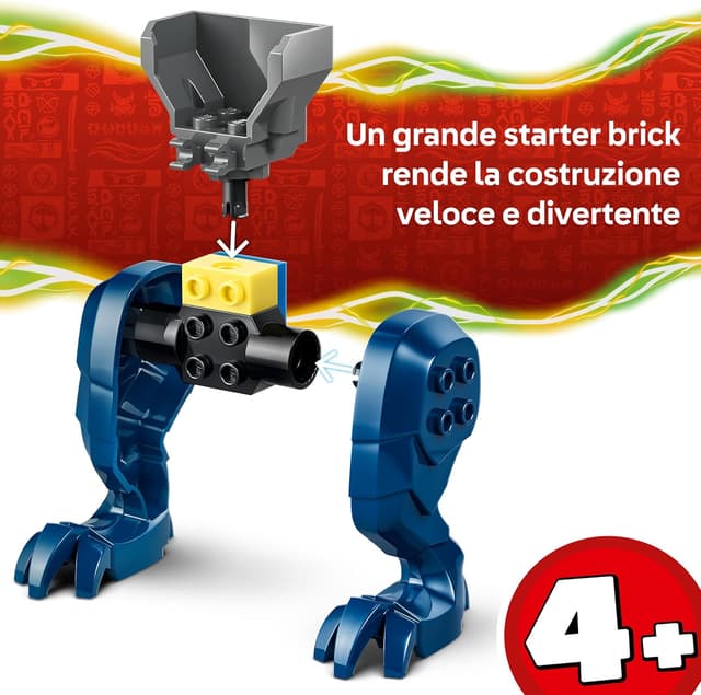 Detalle de LEGO NINJAGO 71853 Duello con il Drago-Mech di Jay – set con 2 action figure, 2 minifigure e armi