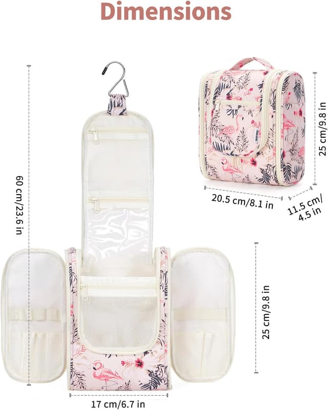 Thumbnail 5 de Narwey Kulturbeutel Beiger Flamingo Klein